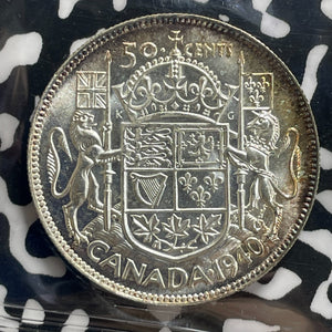 1940 Canada 50 Cents ICCS MS64 Lot#OV1604 Silver! Choice UNC!