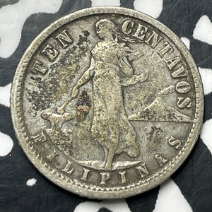 1918-S U.S. Philippines 10 Centavos Lot#E8185 Silver!