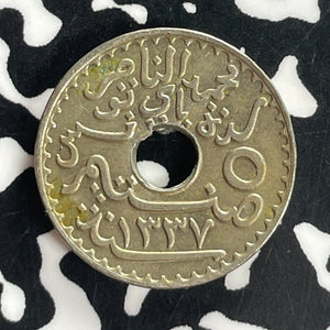 1919 Tunisia 5 Centimes Lot#T8032 High Grade! Beautiful!