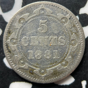 1881 Newfoundland 5 Cents Lot#JM9022 Silver!