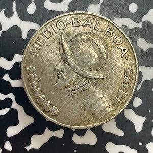 1934 Panama 1/4 Balboa Lot#T6373 Silver! Key Date! Nice!