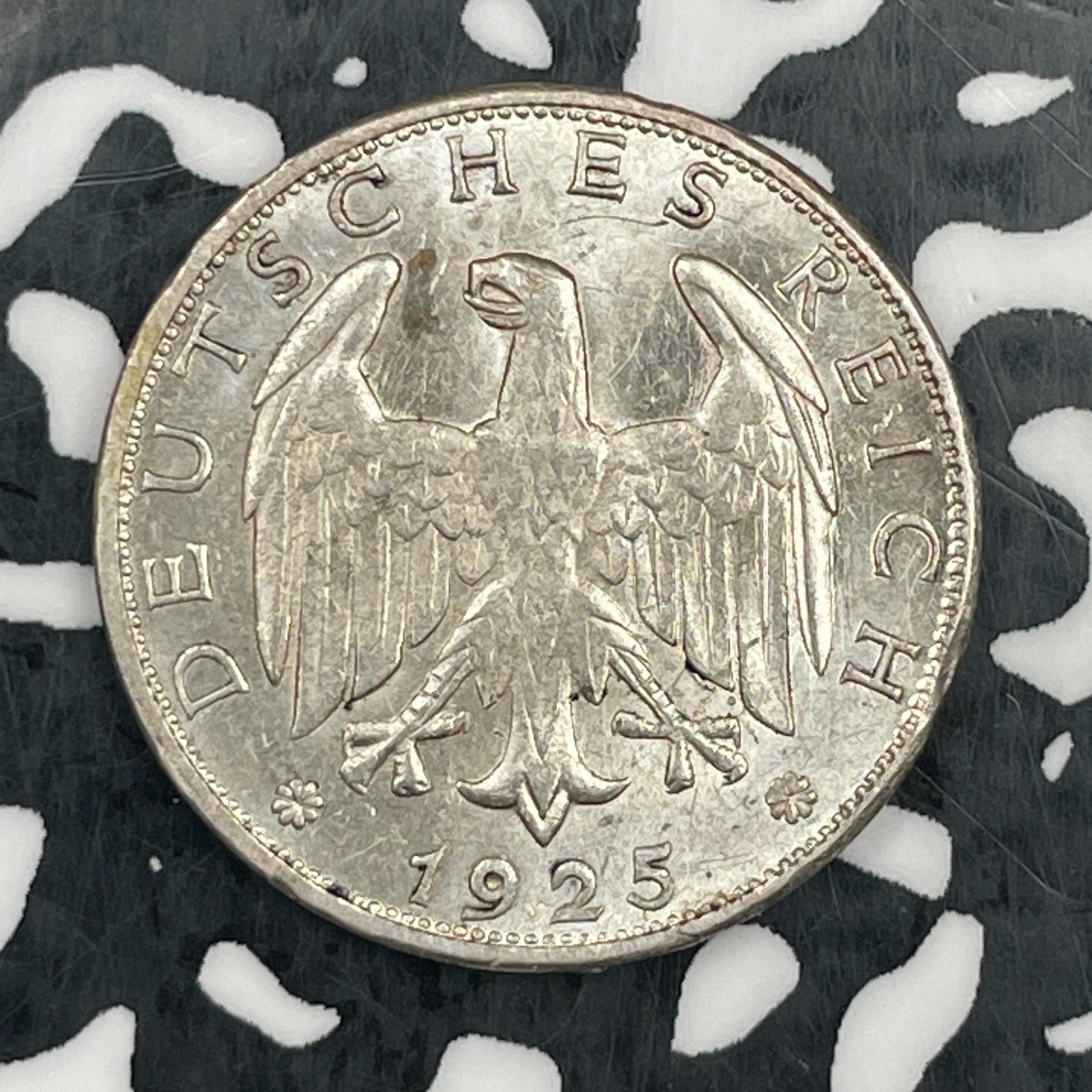 1925-G Germany 1 Mark Lot#JM2402 Silver! High Grade! Beautiful!