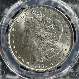 1881 U.S. $1 Morgan Dollar PCGS MS63 Lot#G559 Silver! Choice UNC!
