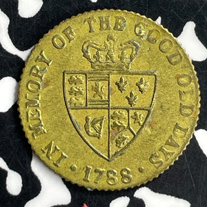 1788 Great Britain 1/2 Guinea Gaming Token Lot#T6794