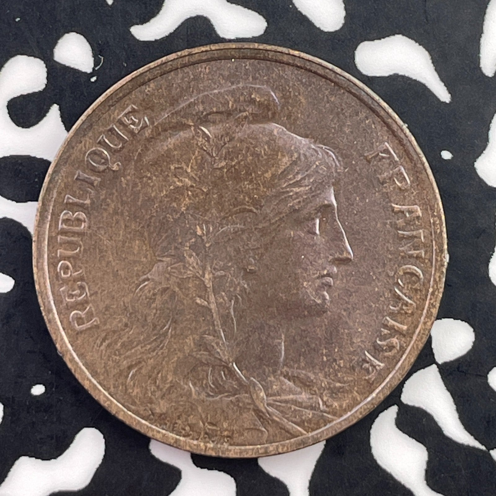 1908 France 5 Centimes Lot#C5583 High Grade! Beautiful!