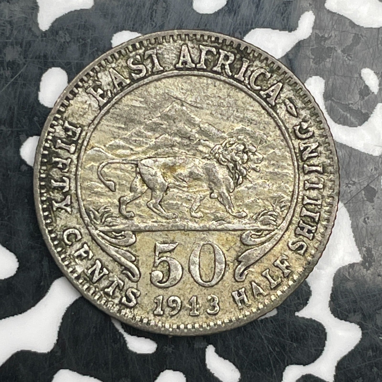1943 East Africa 50 Cents Lot#N2559 Silver!