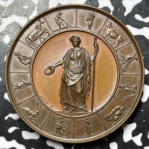 U/D Germany Brandenburg Agricultural Medal By Loos Lot#JM6888 Ceres Standing