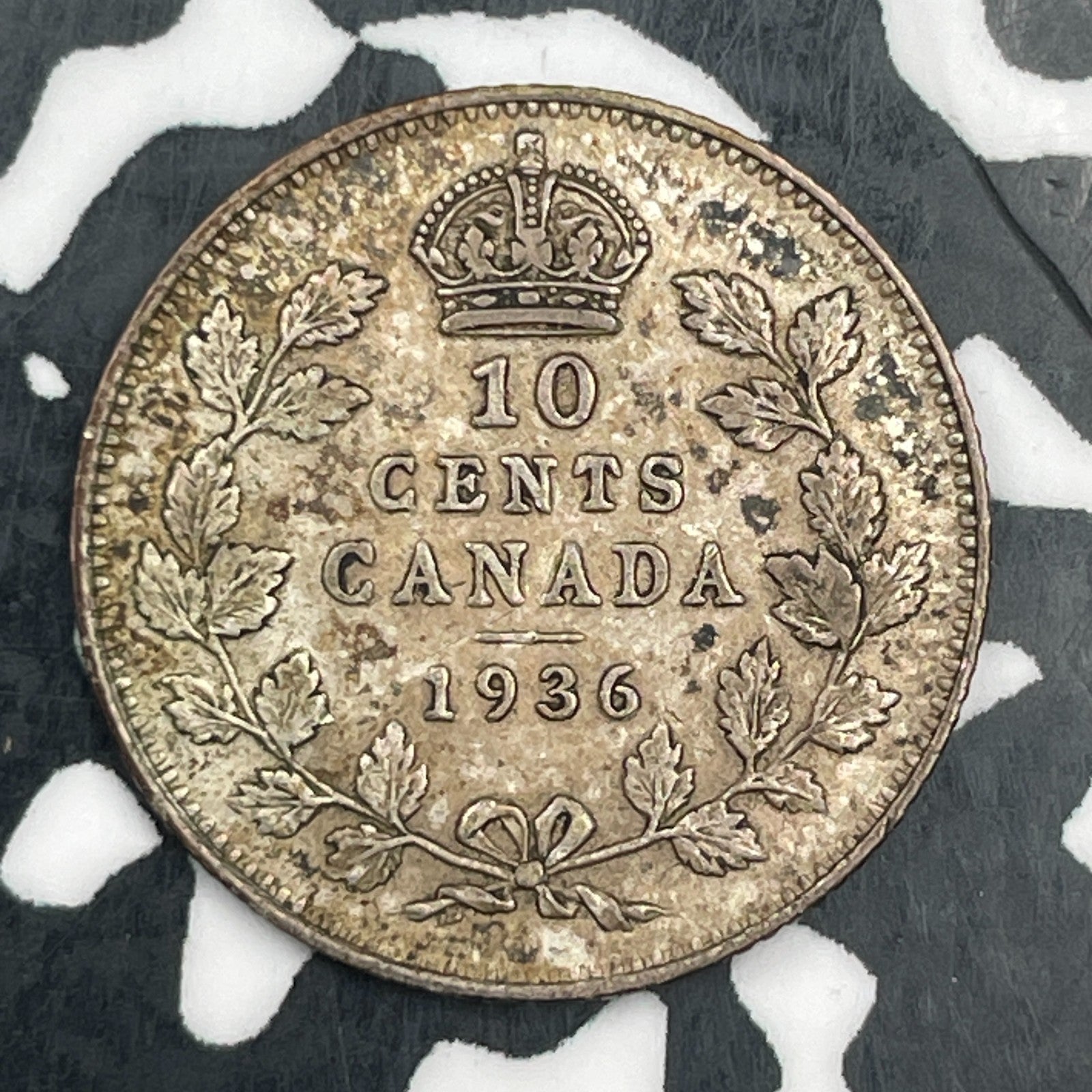 1936 Canada 10 Cents Lot#F8693 Silver! Nice!