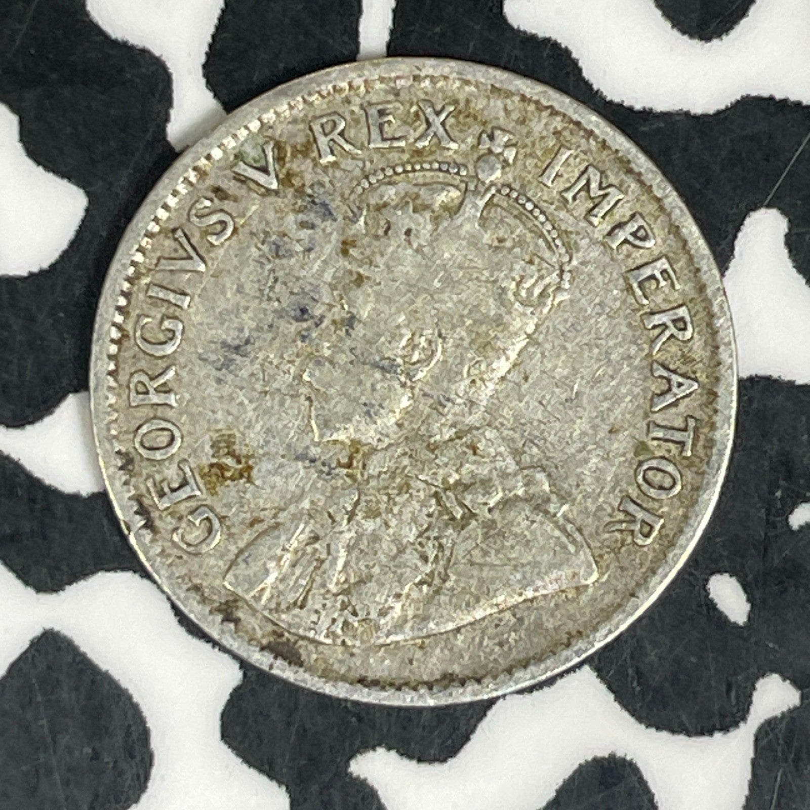 1933 South Africa 3 Pence Threepence Lot#C5980 Silver!