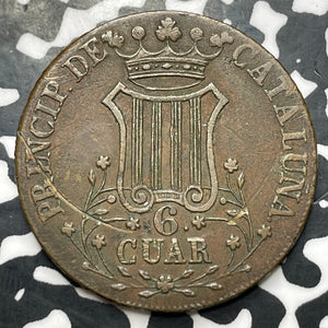 1844 Spain Catalonia 6 Quartos Lot#MK338