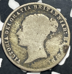 1859 Great Britain 6 Pence Sixpence Lot#T9937 Silver!