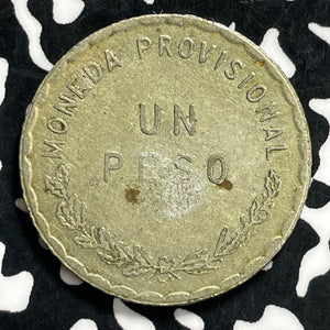 1915 Mexico Oaxaca 1 Peso Lot#JM9957 Silver! Scarce!