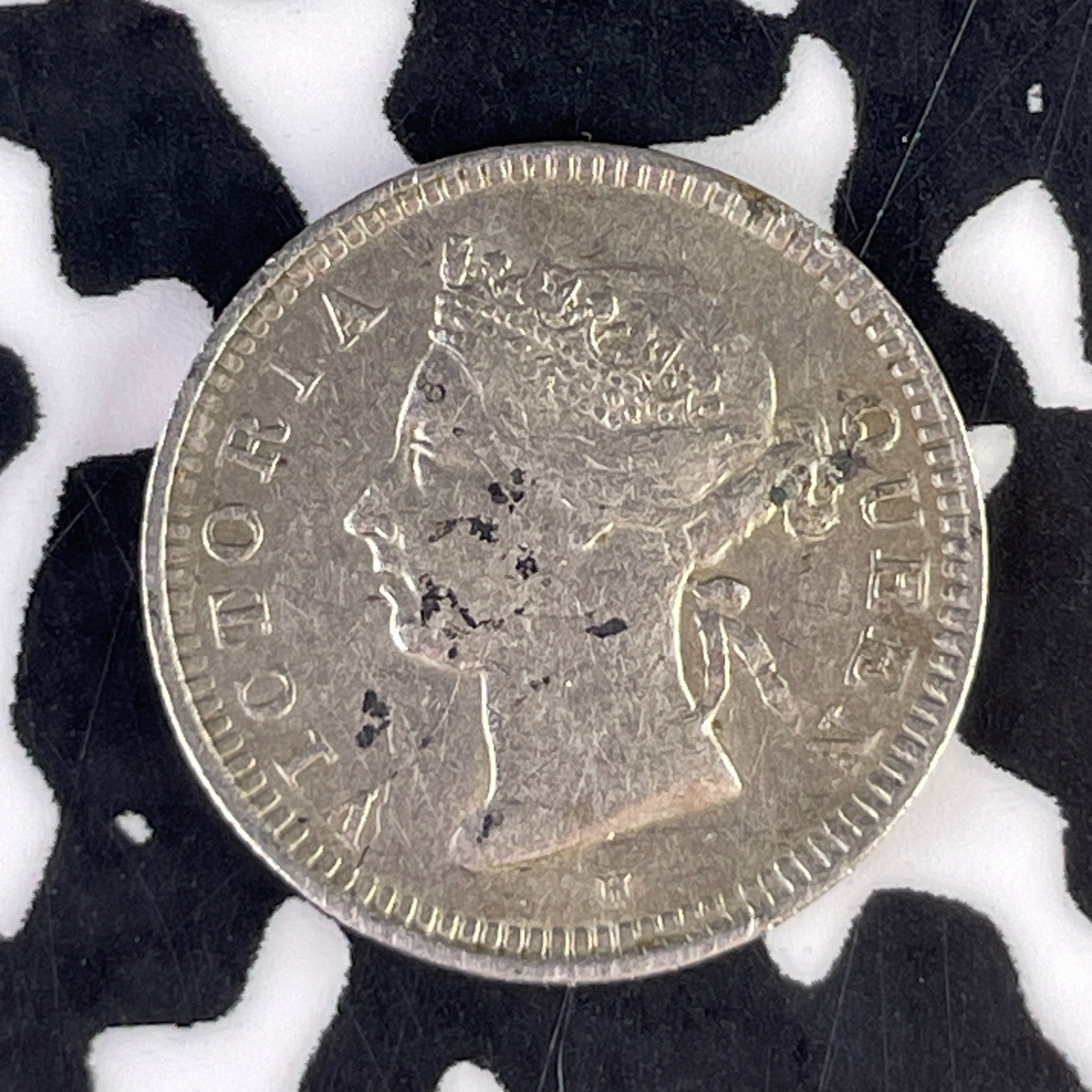 1900 Hong Kong 5 Cents Lot#F1365 Silver!