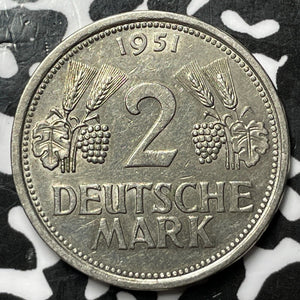 1951-J West Germany 2 Mark Lot#D7366 Nice!