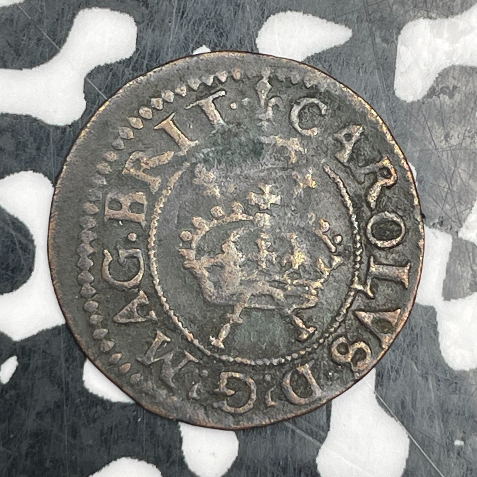 (1625-1649) Great Britain Charles I Richmond Farthing Lot#JM1626 Nice!