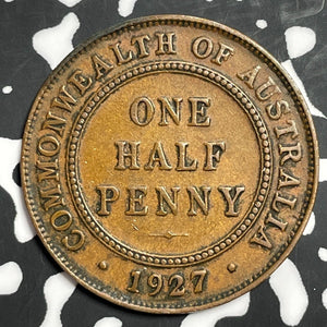 1927 Australia 1/2 Penny Half Penny Lot#E6307