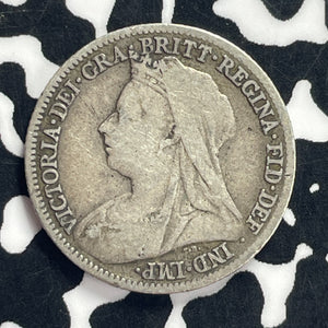 1900 Great Britain 6 Pence Sixpence Lot#T9156 Silver!