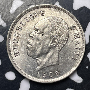 1905 Haiti 5 Centimes Lot#E8848 High Grade! Beautiful!