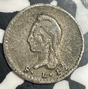 1842-SL Pi Mexico 1/4 Real Lot#T3524 Silver! Nice!