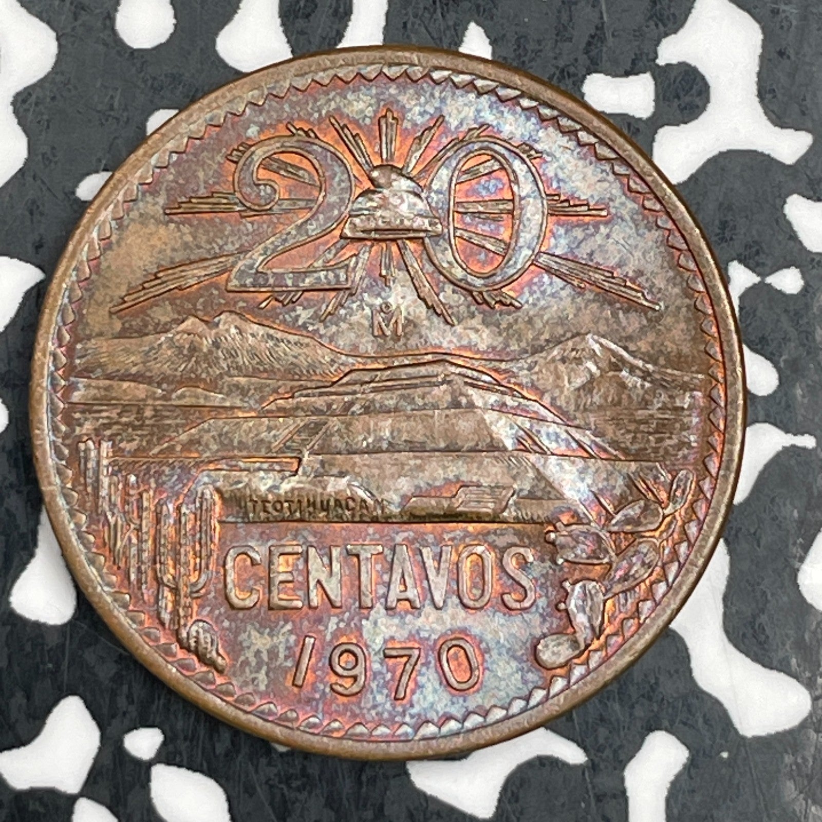 1970-Mo Mexico 20 Centavos Lot#N1958 High Grade! Beautiful Toning!