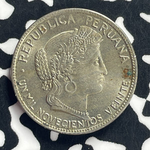 1920 Peru 10 Centavos Lot#T9161 High Grade! Beautiful!