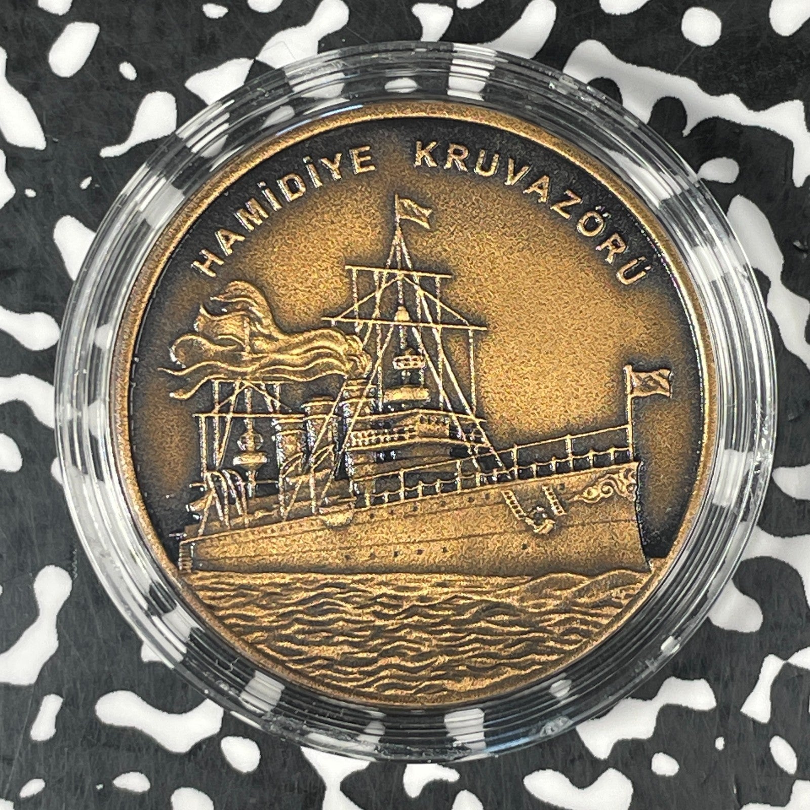 2015 Turkey Hamidiye Battle Cruiser 2 1/2 Lira Lot#OV1803 With C.O.A.