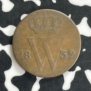 1832 Netherlands 1/2 Cent Half Cent Lot#T9786