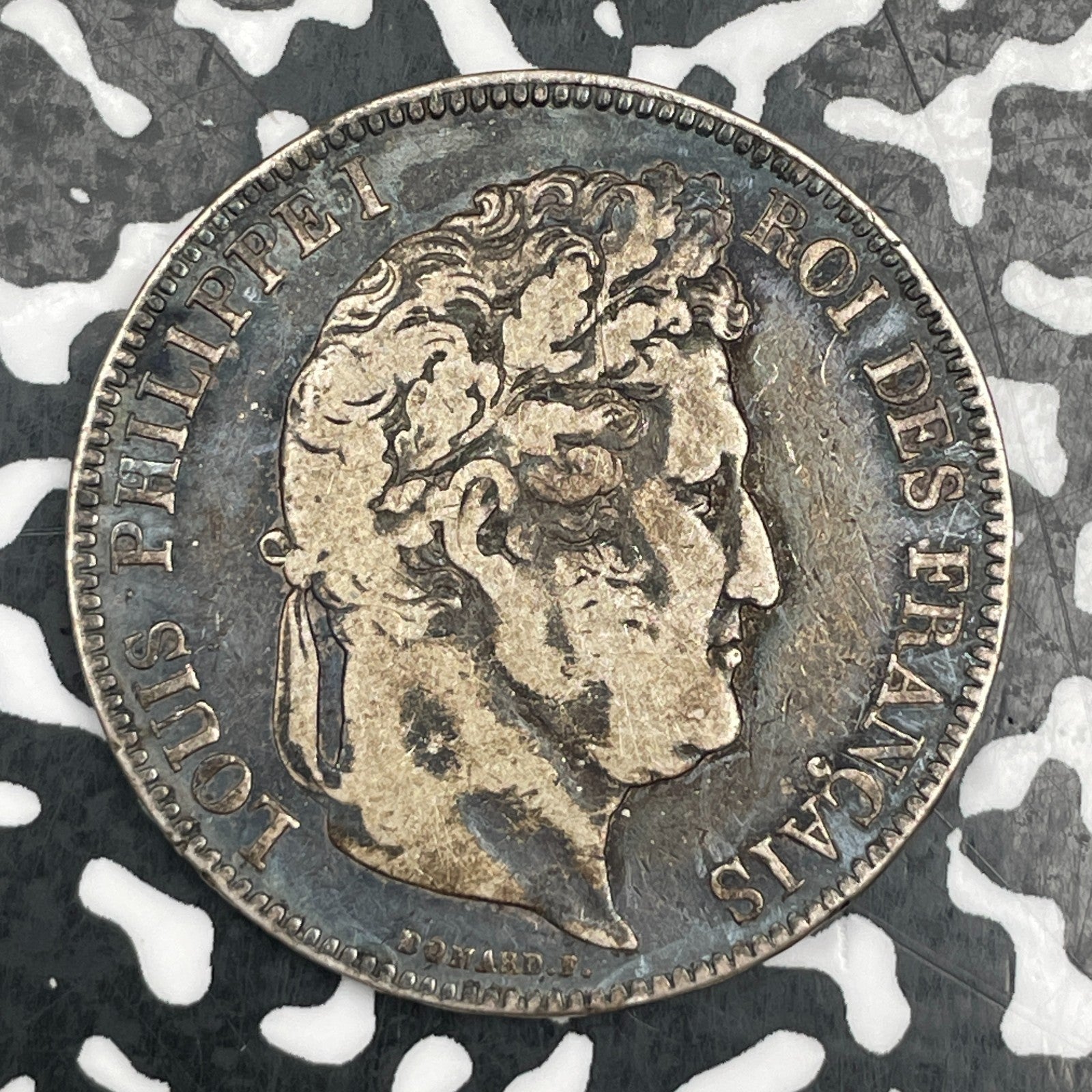 1834-W France 5 Francs Lot#JM1615 Large Silver!