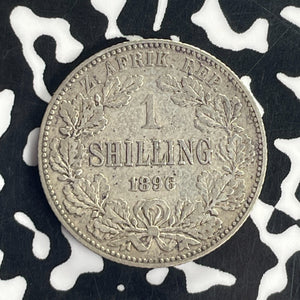 1896 South Africa 1 Shilling Lot#T8611 Silver!