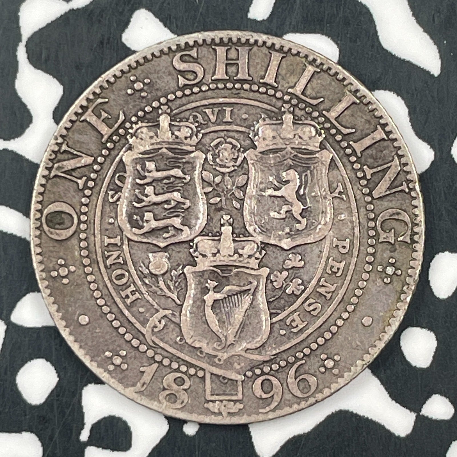 1896 Great Britain 1 Shilling Lot#F5692 Silver!