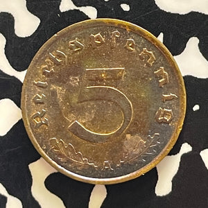 1939-A Germany 5 Pfennig Lot#T5784 High Grade! Beautiful Toning!