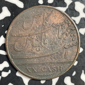 1803 India Madras Presidency 20 Cash Lot#T3172