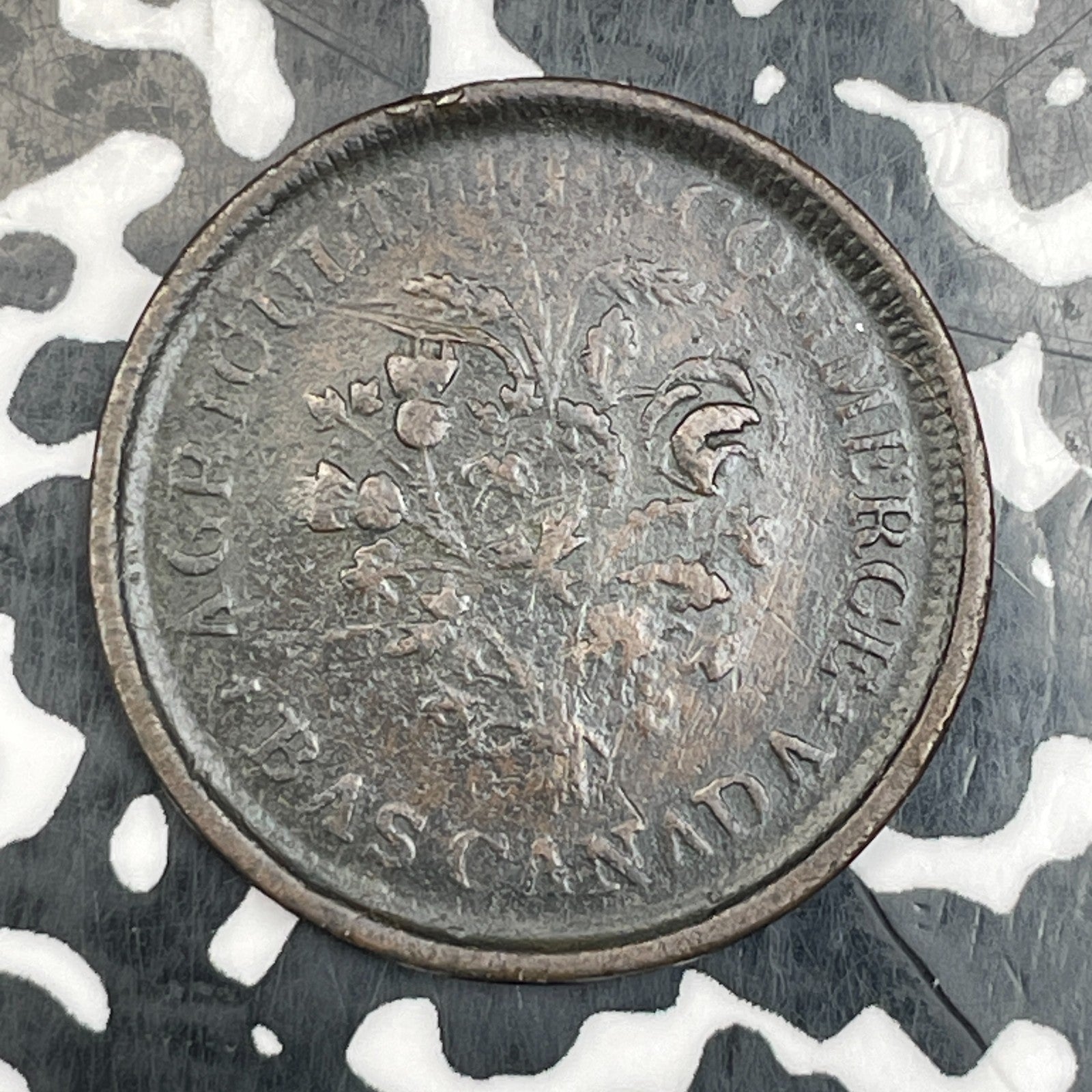 (1837-38) Lower Canada Un Sou 1/2 Penny Token Lot#N0262