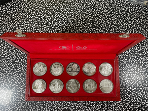1969 Tunisia 10x Coin Proof Set Lot#B2734 Silver! With Case & C.O.A.