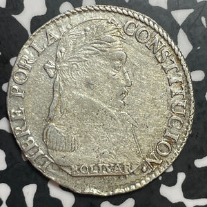 1830-PTS JL Bolivia 4 Soles Lot#T1273 Silver!