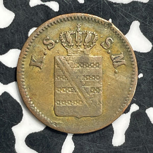 1852-F Germany Saxony 1 Pfennig Lot#C0571