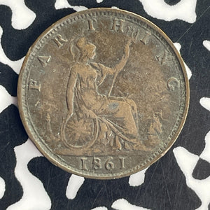 1861 Great Britain Farthing Lot#T8591