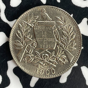 1900 Guatemala 1/2 Real Half Real Lot#T8024 High Grade! Beautiful!
