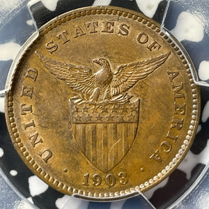 1903 U.S. Philippines 1 Centavo PCGS MS62BN Lot#G8331 Nice UNC!