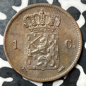 1865 Netherlands 1 Cent Lot#E7190 High Grade! Beautiful!