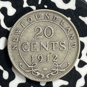 1912 Newfoundland 20 Cents Lot#T6917 Silver!