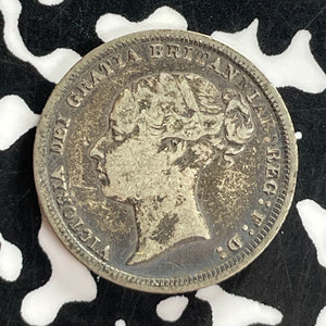 1886 Great Britain Victoria 6 Pence Sixpence Lot#T7318 Silver!