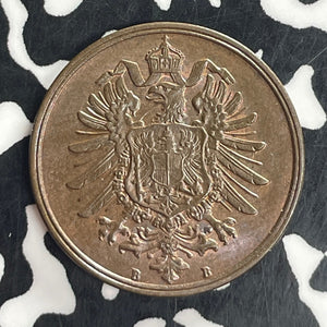 1875-B Germany 2 Pfennig Lot#T8199 High Grade! Beautiful!