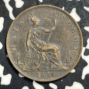 1884 Great Britain 1/2 Penny Halfpenny Lot#C0596