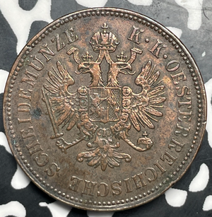 1861-B Austria 4 Kreuzer Lot#T9760 Old Cleaning