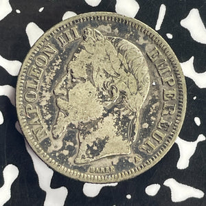 1868-A France 2 Francs Lot#T8653 Silver!