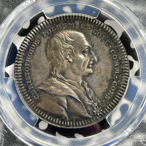(1806) Sweden Christopher Polhem Inventor Medal PCGS MS63 Lot#G1017 Silver!