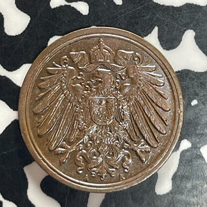 1908-A Germany 1 Pfennig Lot#T5771 High Grade! Beautiful!