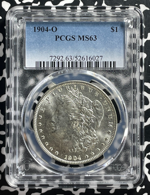 1904-O U.S. $1 Morgan Dollar PCGS MS63 Lot#G389 Silver! Choice UNC!