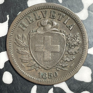 1850-A Switzerland 2 Rappen Lot#T2518